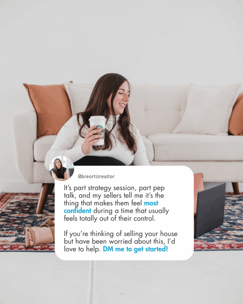 Real estate agent offering help and encouraging sellers to feel confident.